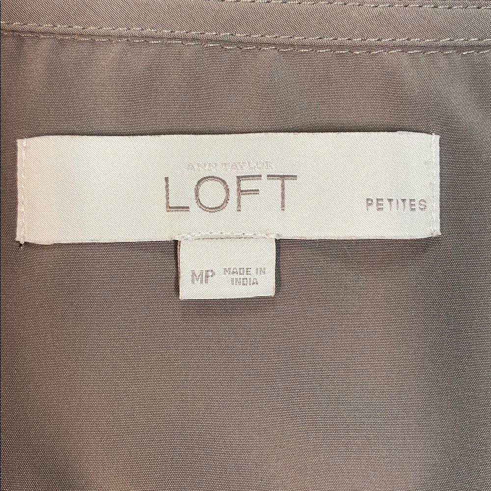 Ann Taylor Loft Satin Brown Sleeveless Top with Cream Sequins Size MP - Picture 6 of 9